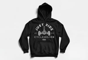 CYCLEBOARD JUST RIDE BLACK HOODIE